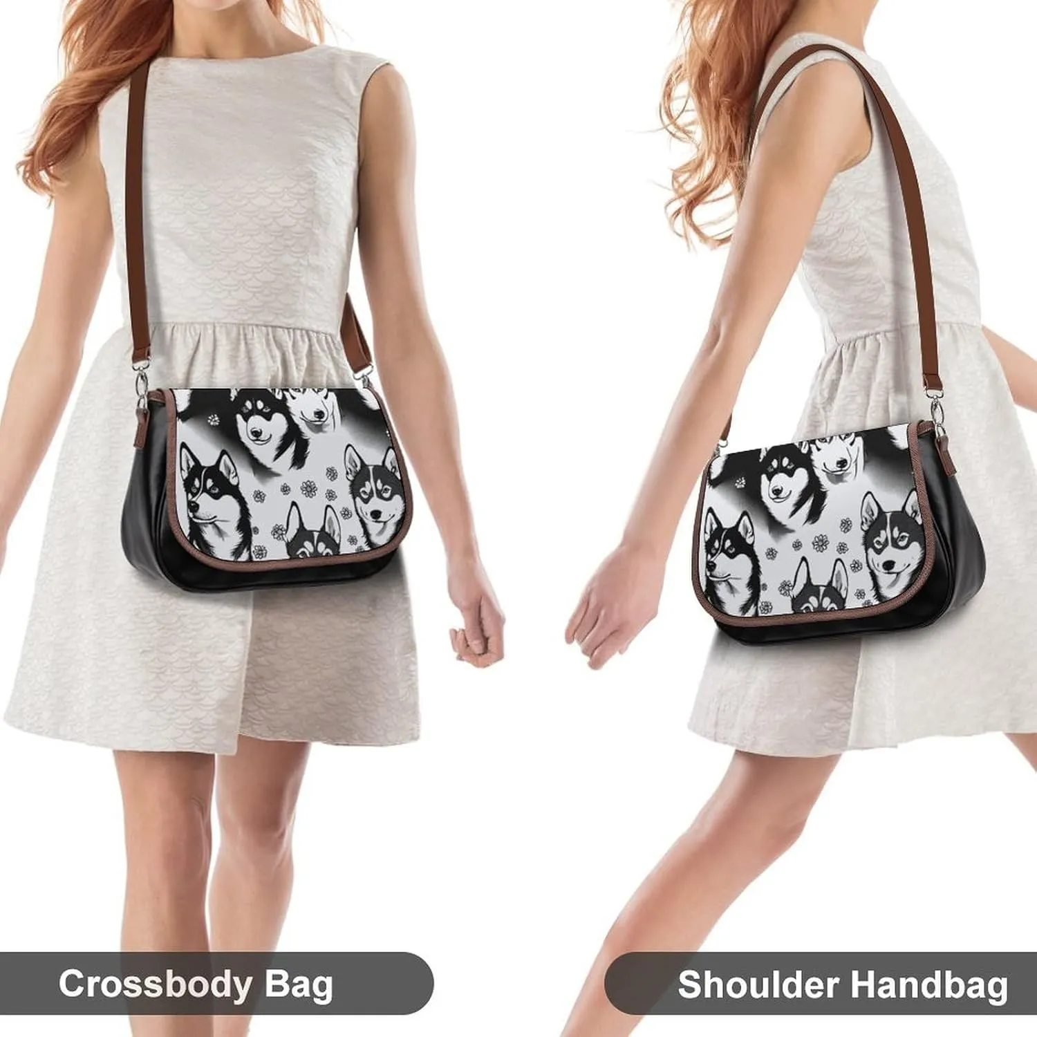 Fashion Crossbody Bags for Men Women Pu Leather Shoulder Bag Travel Purse Lightweight Messenger Bag