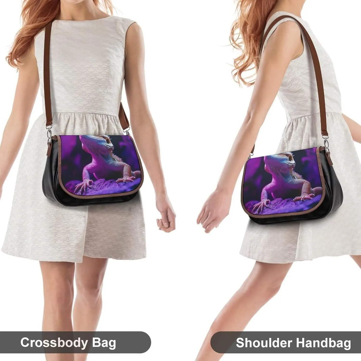 Fashion Crossbody Bags for Men Women Pu Leather Shoulder Bag Travel Purse Lightweight Messenger Bag