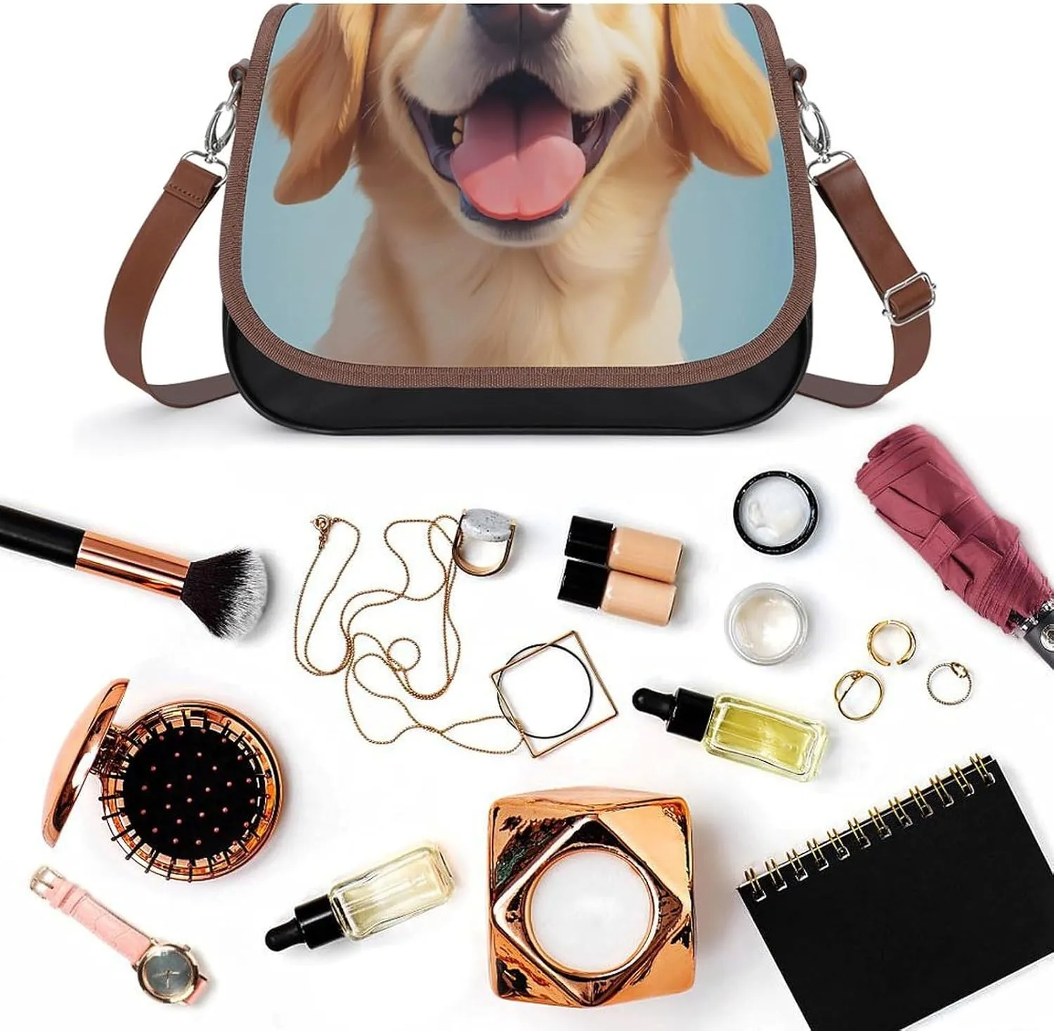 Fashion Crossbody Bags for Men Women Pu Leather Shoulder Bag Travel Purse Lightweight Messenger Bag