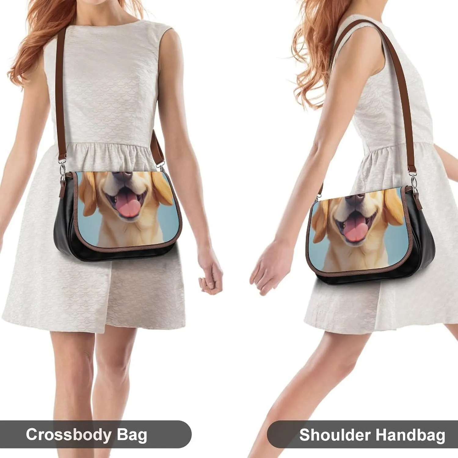 Fashion Crossbody Bags for Men Women Pu Leather Shoulder Bag Travel Purse Lightweight Messenger Bag