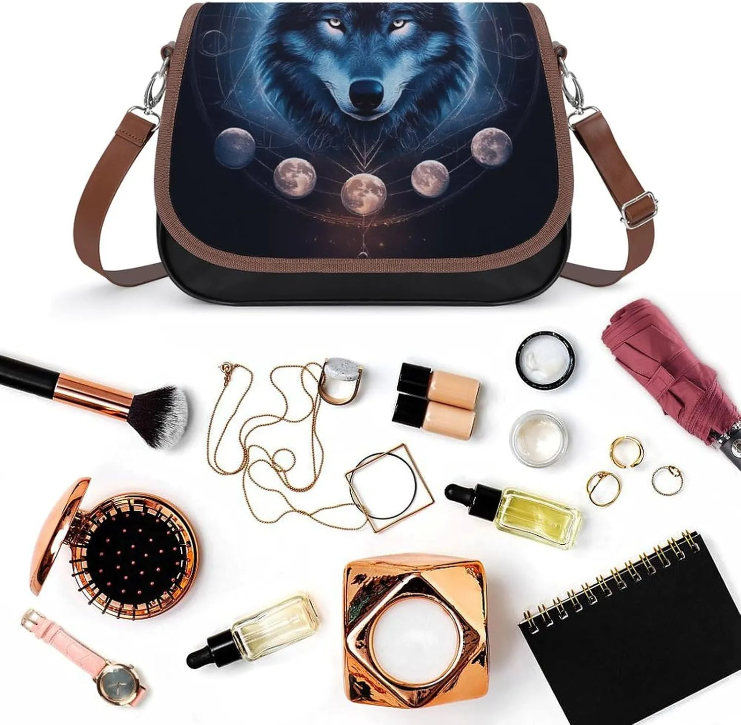 Fashion Crossbody Bags for Men Women Pu Leather Shoulder Bag Travel Purse Lightweight Messenger Bag