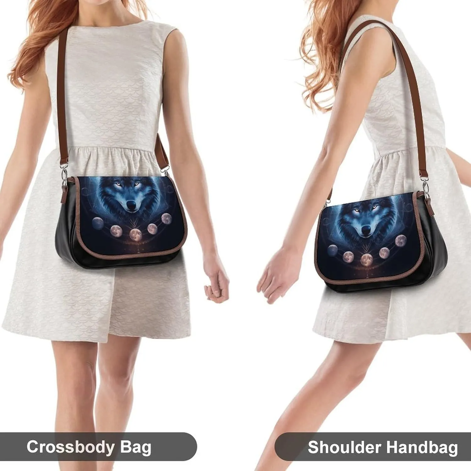 Fashion Crossbody Bags for Men Women Pu Leather Shoulder Bag Travel Purse Lightweight Messenger Bag