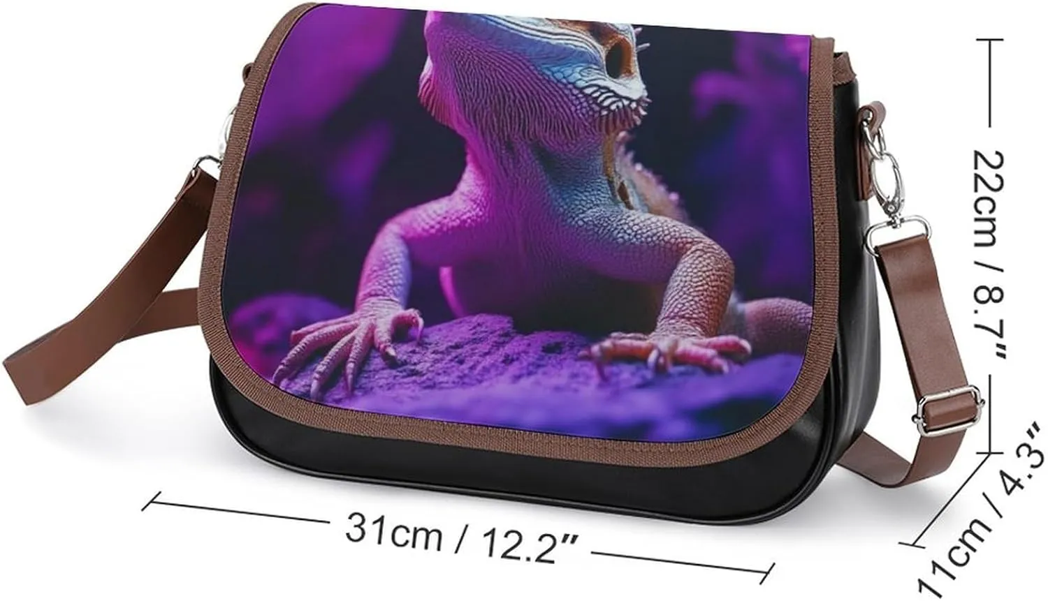 Fashion Crossbody Bags for Men Women Pu Leather Shoulder Bag Travel Purse Lightweight Messenger Bag