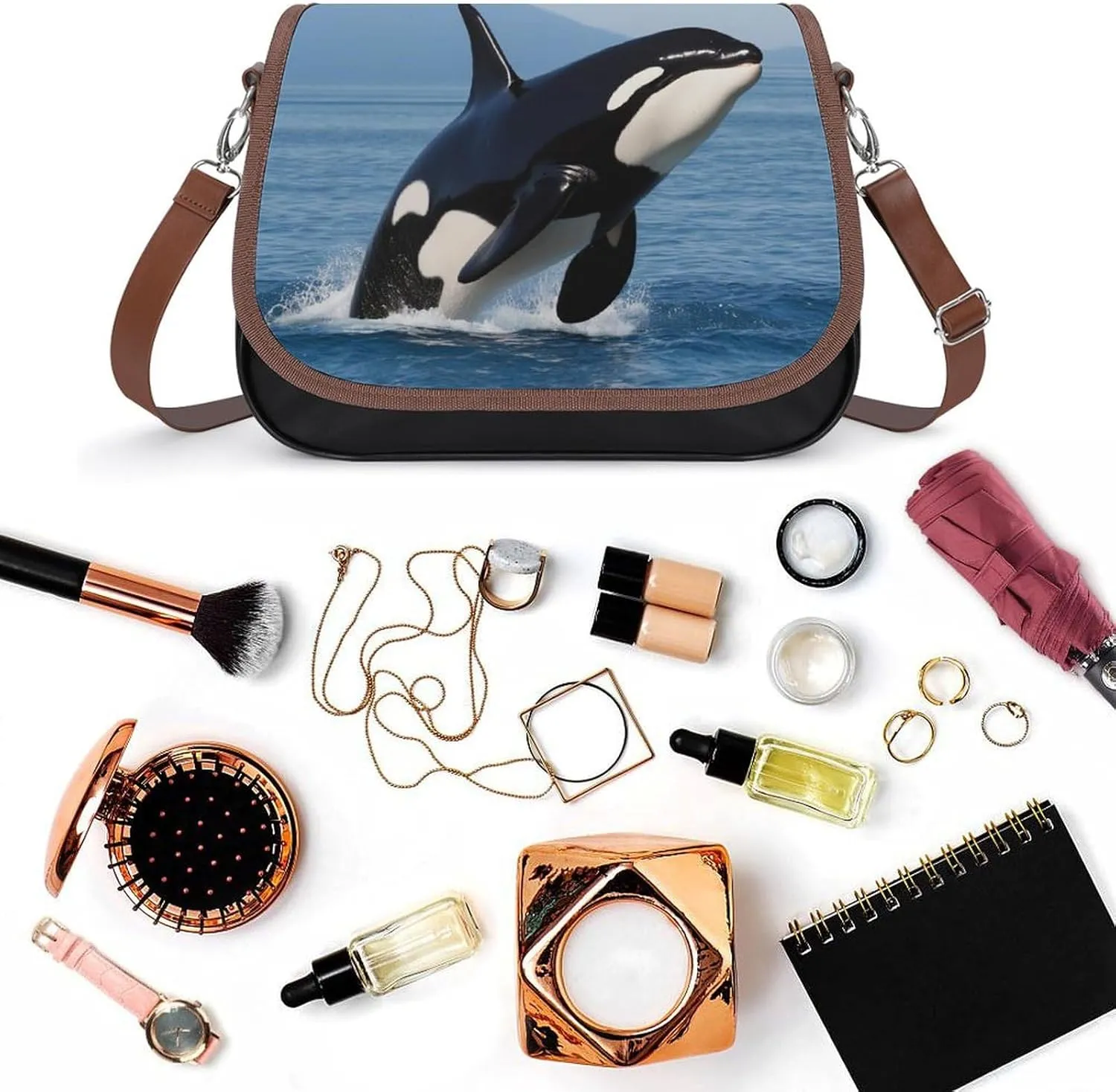 Fashion Crossbody Bags for Men Women Pu Leather Shoulder Bag Travel Purse Lightweight Messenger Bag