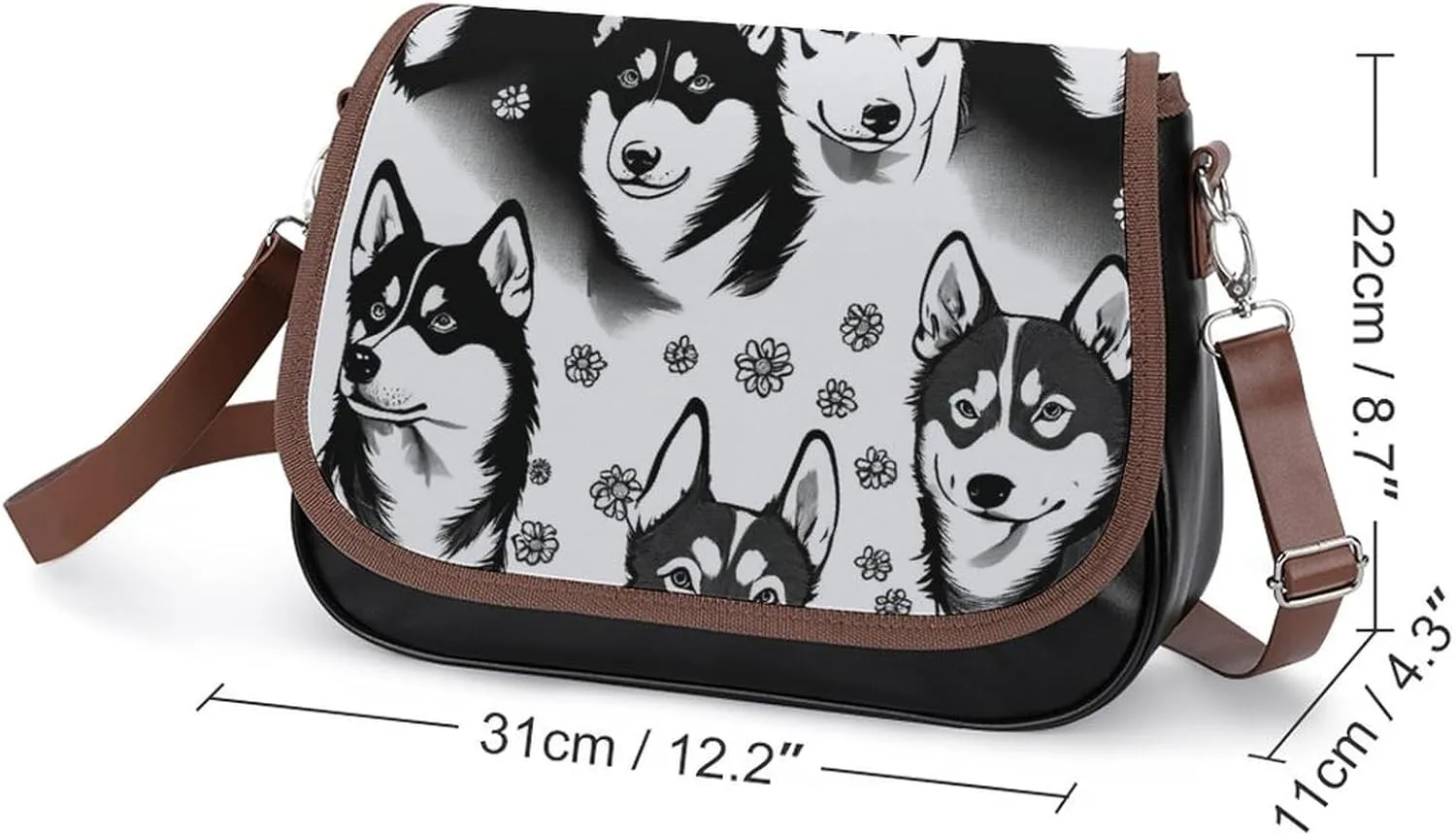 Fashion Crossbody Bags for Men Women Pu Leather Shoulder Bag Travel Purse Lightweight Messenger Bag