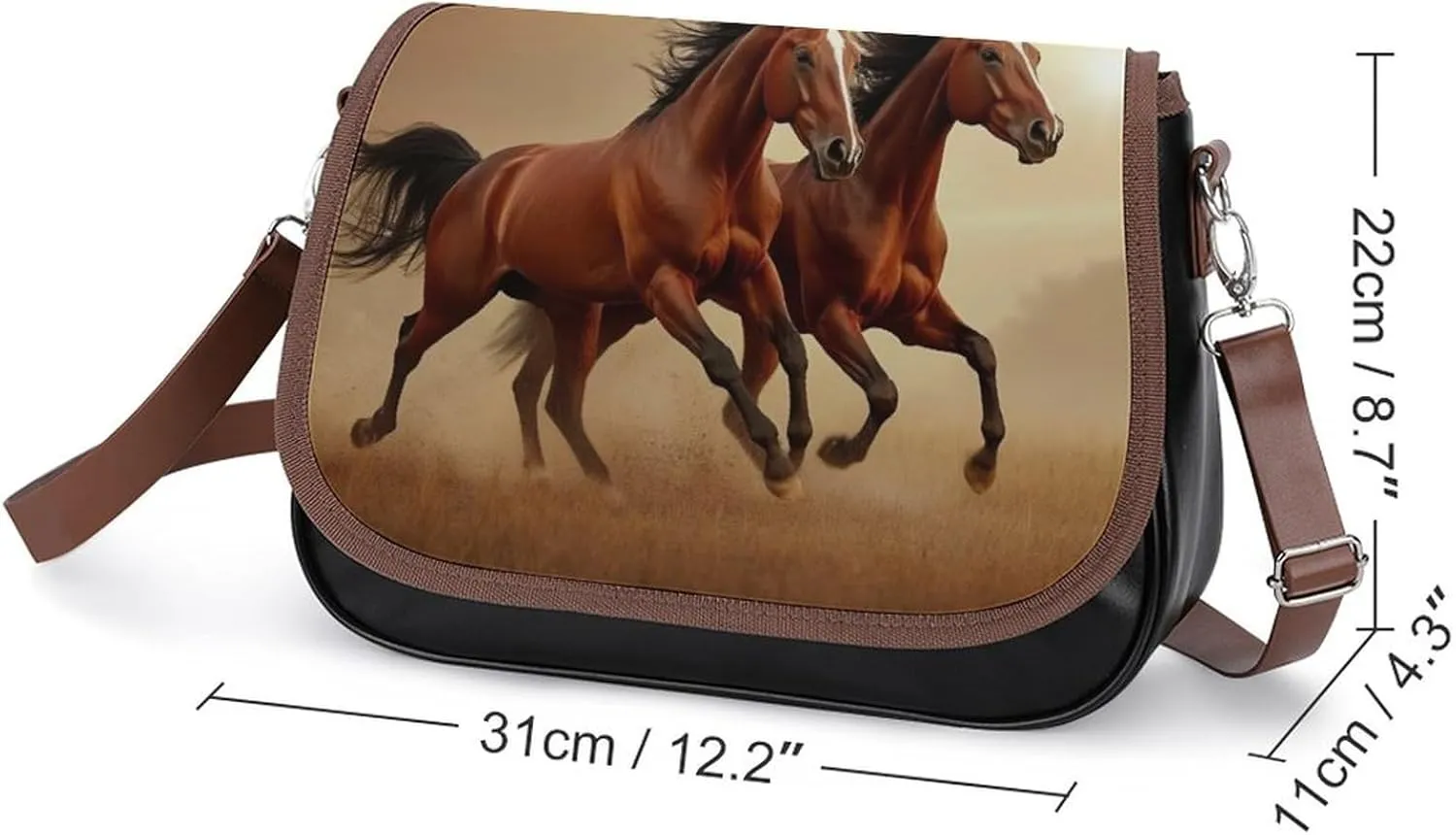 Fashion Crossbody Bags for Men Women Pu Leather Shoulder Bag Travel Purse Lightweight Messenger Bag