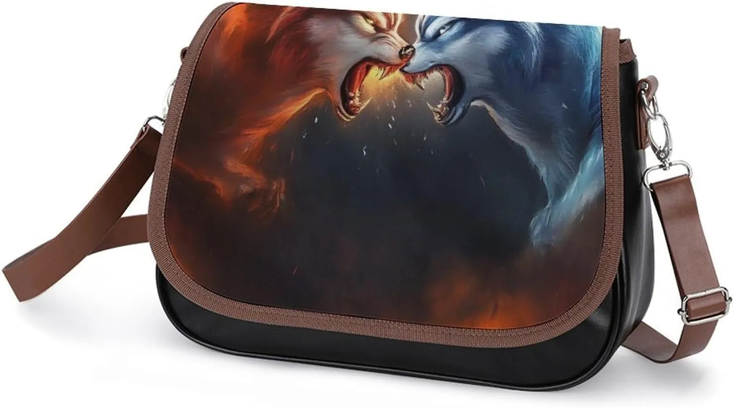 Fashion Crossbody Bags for Men Women Pu Leather Shoulder Bag Travel Purse Lightweight Messenger Bag