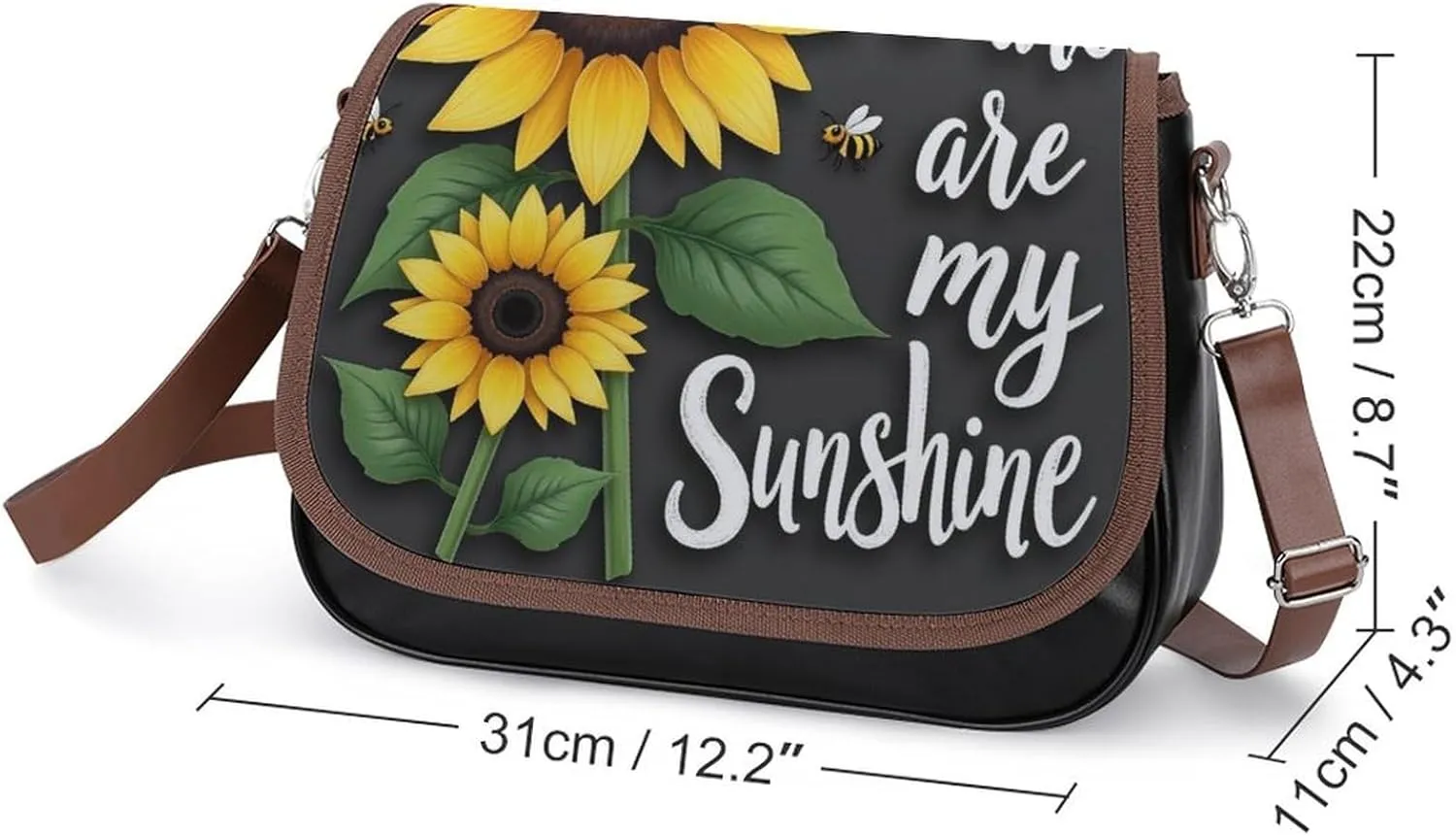 Fashion Crossbody Bags for Men Women Pu Leather Shoulder Bag Travel Purse Lightweight Messenger Bag