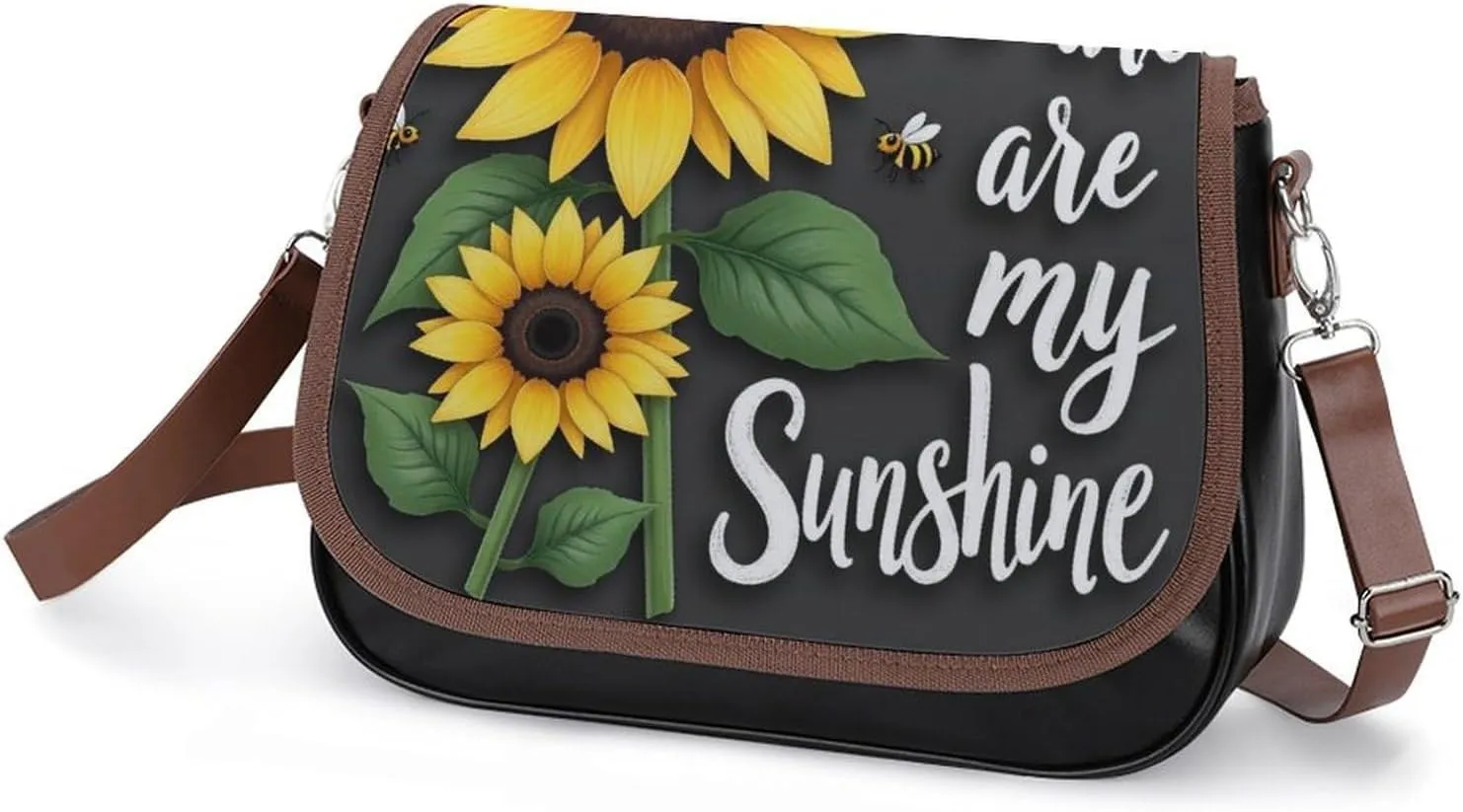 Fashion Crossbody Bags for Men Women Pu Leather Shoulder Bag Travel Purse Lightweight Messenger Bag