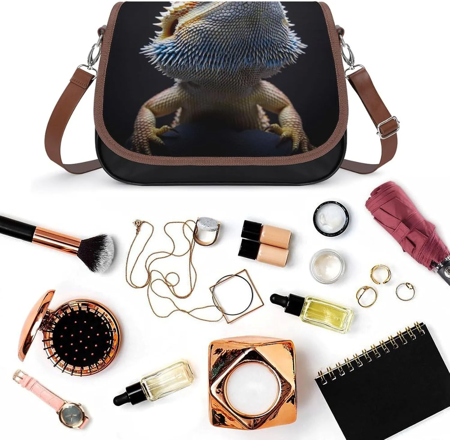 Fashion Crossbody Bags for Men Women Pu Leather Shoulder Bag Travel Purse Lightweight Messenger Bag