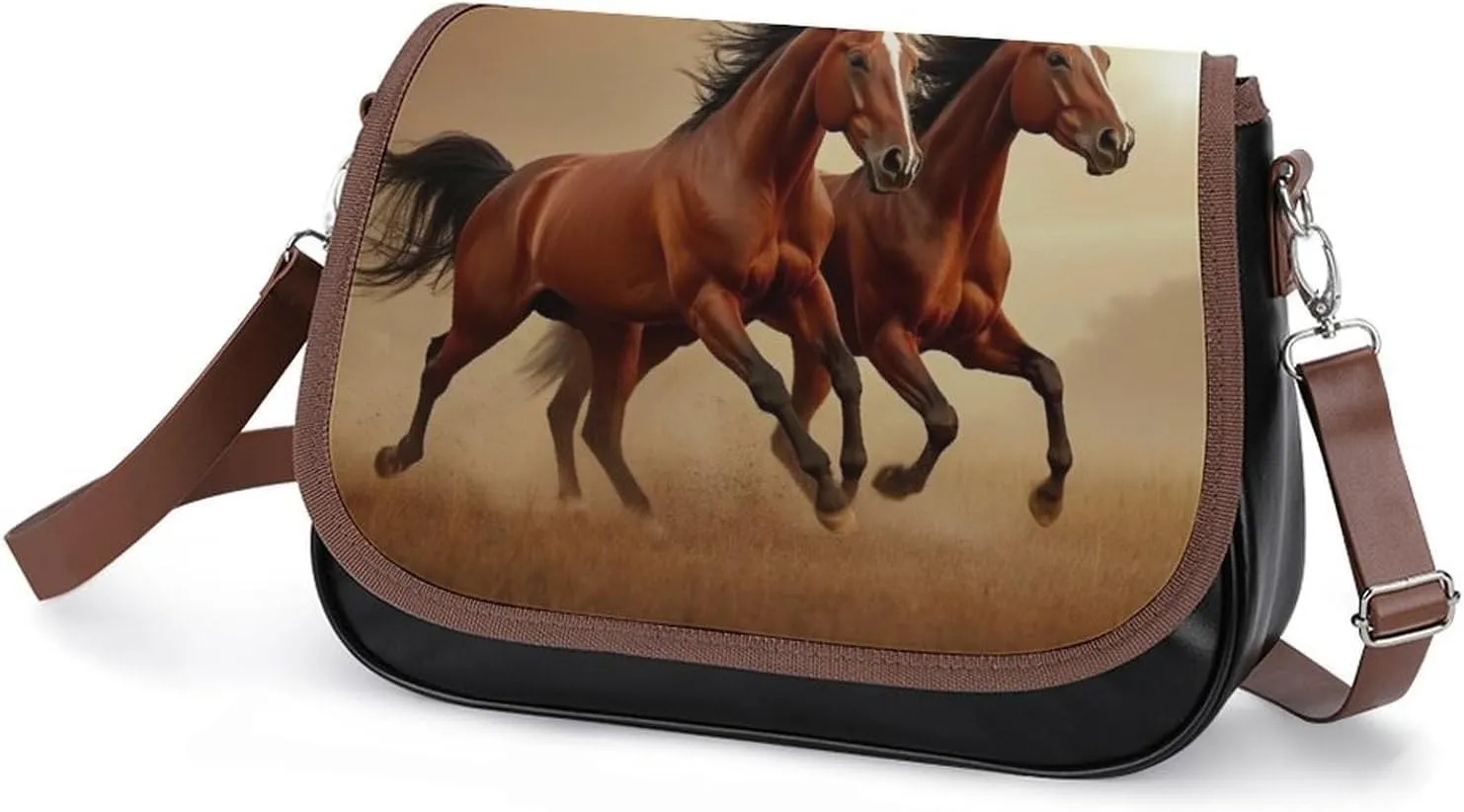 Fashion Crossbody Bags for Men Women Pu Leather Shoulder Bag Travel Purse Lightweight Messenger Bag