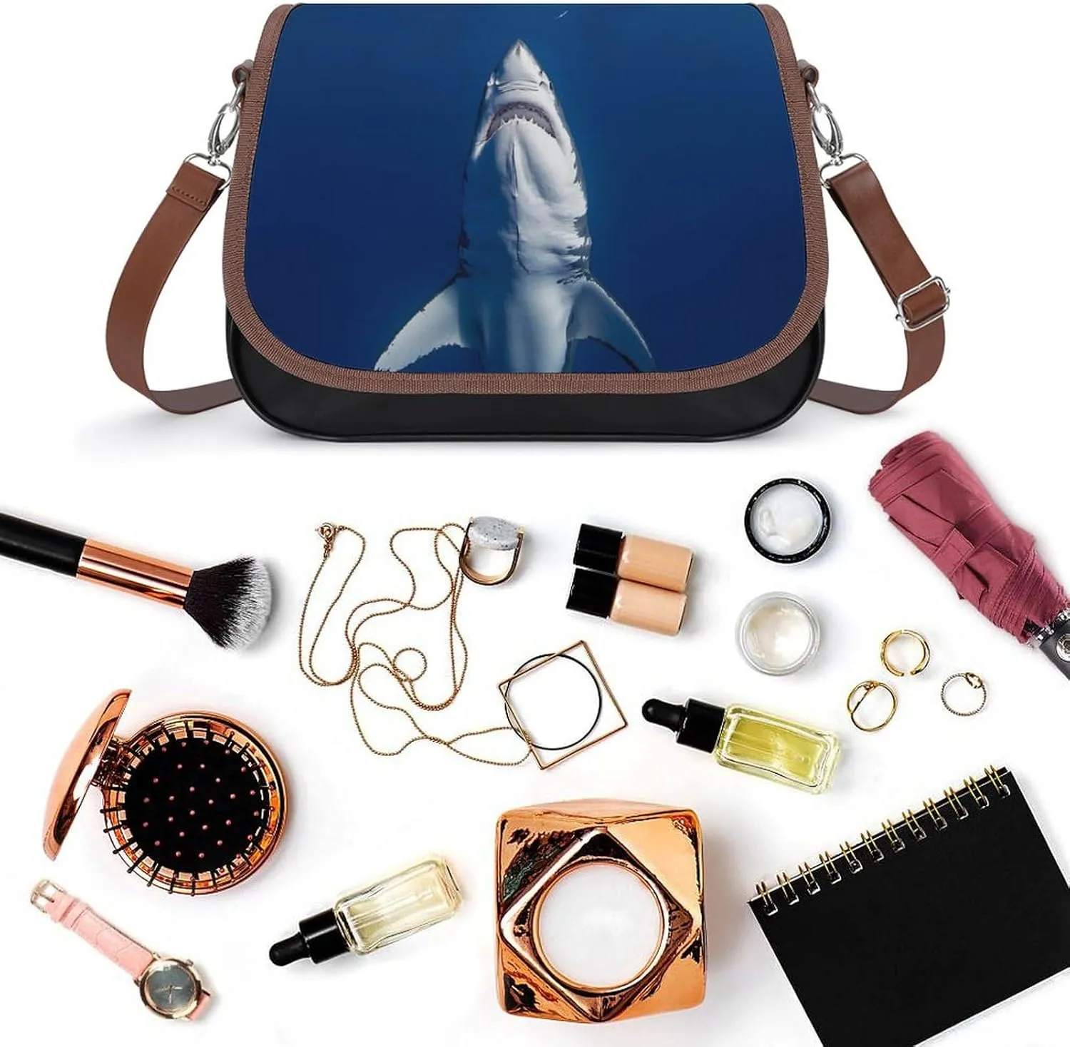 Fashion Crossbody Bags for Men Women Pu Leather Shoulder Bag Travel Purse Lightweight Messenger Bag