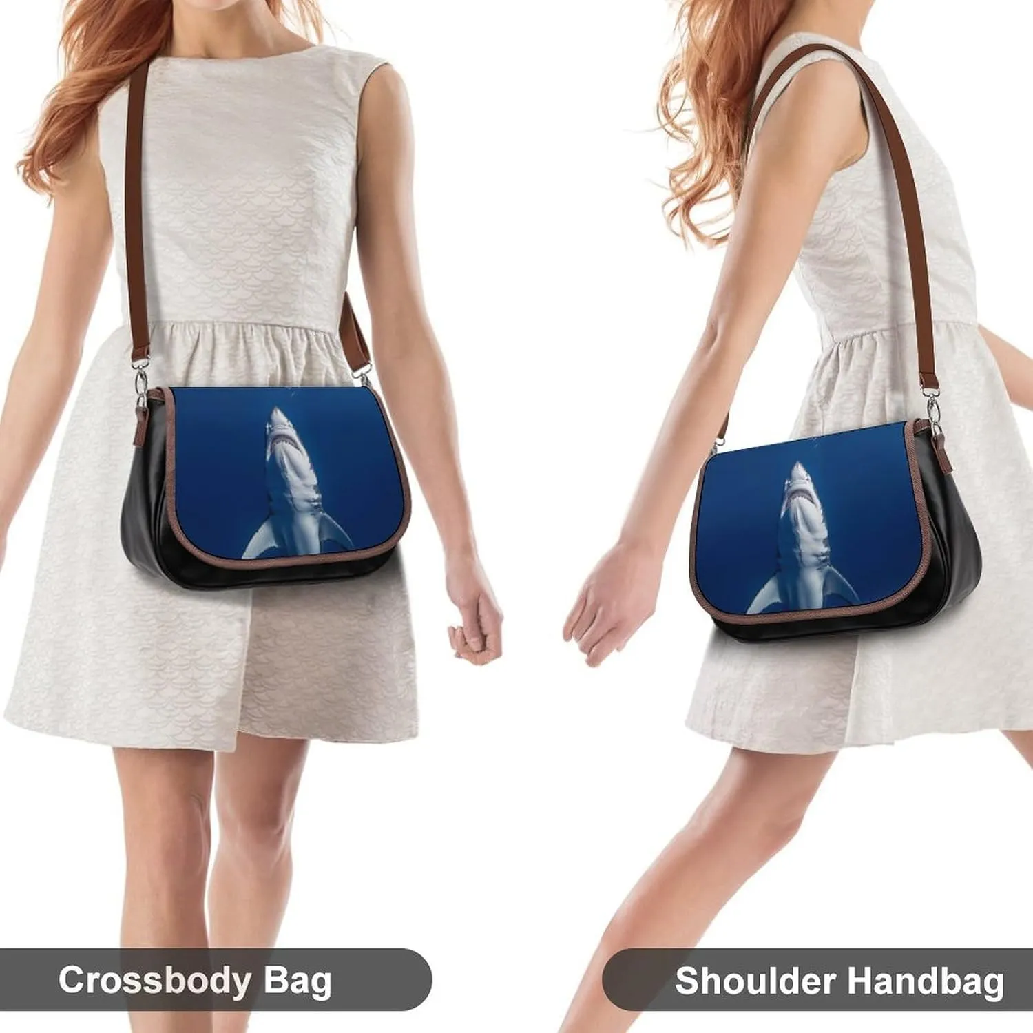 Fashion Crossbody Bags for Men Women Pu Leather Shoulder Bag Travel Purse Lightweight Messenger Bag