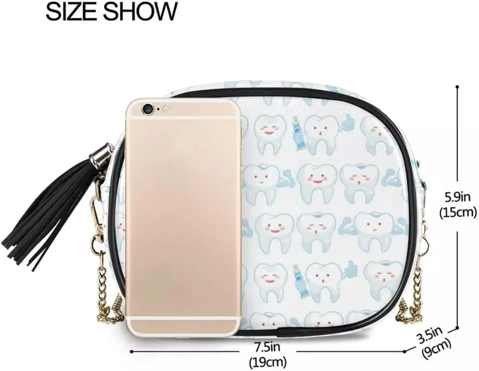 Fashion Female Shoulder Bag Lady Chain Handbag Women Seamless Teeth Print Messenger Bag Crossbody Bag
