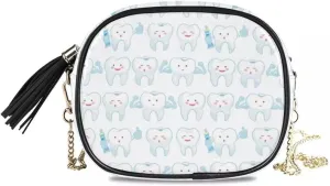 Fashion Female Shoulder Bag Lady Chain Handbag Women Seamless Teeth Print Messenger Bag Crossbody Bag
