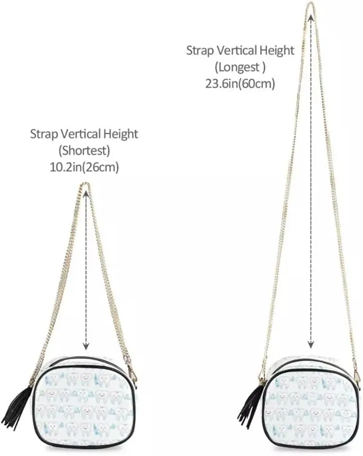Fashion Female Shoulder Bag Lady Chain Handbag Women Seamless Teeth Print Messenger Bag Crossbody Bag