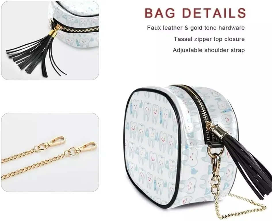 Fashion Female Shoulder Bag Lady Chain Handbag Women Seamless Teeth Print Messenger Bag Crossbody Bag