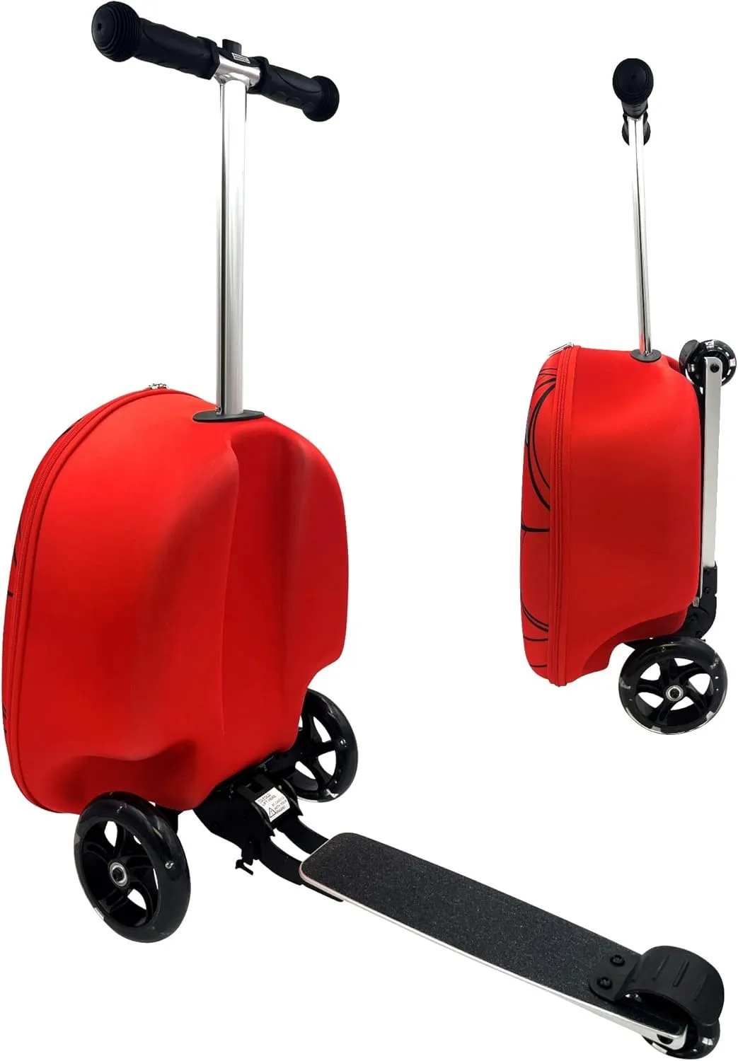 Fast Forward Kid’s Licensed 18" Ride-On Suitcase Scooter - Lightweight Carry-On Luggage Scooter with LED Light Up Wheels