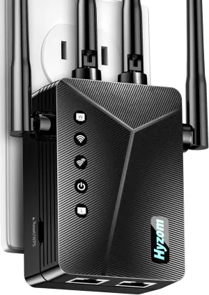 Fastest WiFi Extender Signal Booster for Home - Up to 10,000 sq.ft Coverage, Easy Set Up WiFi Repeater | Ultra-Stable Wireless Internet Booster w/Ethernet Port | Long Range 4-Omnidirectional Antennas