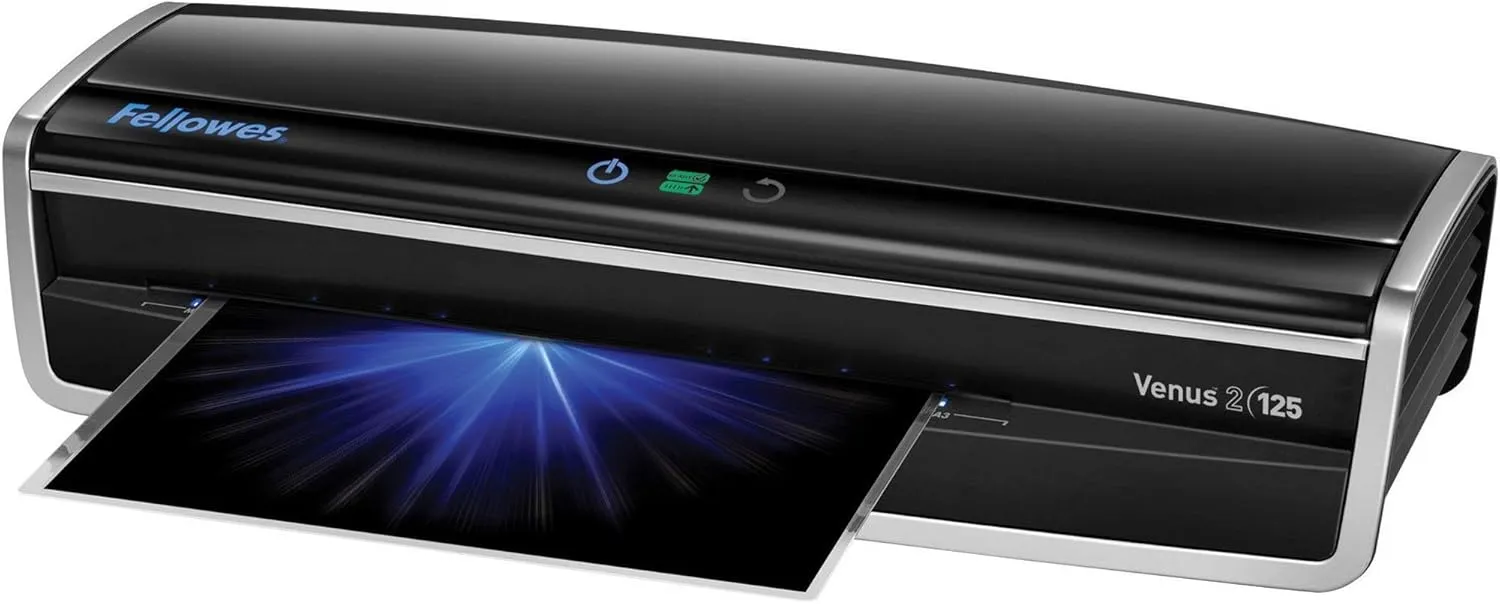 Fellowes Laminator Venus 2 125, Rapid 30-60 Second Warm-up Laminating Machine & Thermal Laminating Pouches, Letter Size Sheets, 3mil, 300 Pack