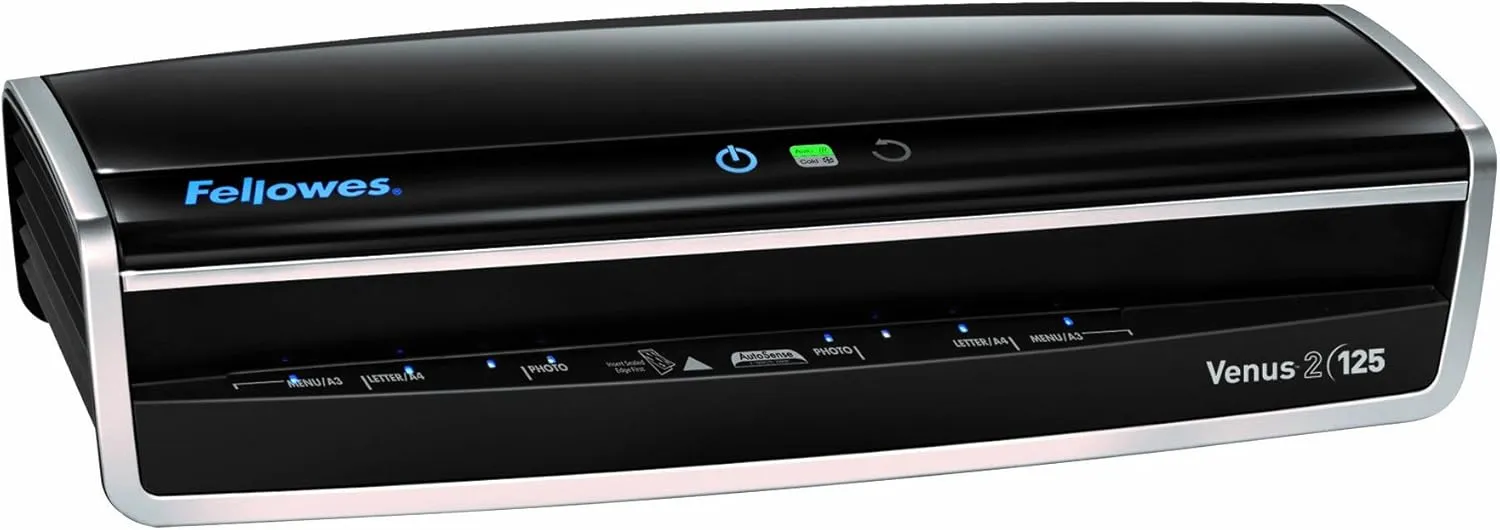 Fellowes Laminator Venus 2 125, Rapid 30-60 Second Warm-up Laminating Machine & Thermal Laminating Pouches, Letter Size Sheets, 3mil, 300 Pack