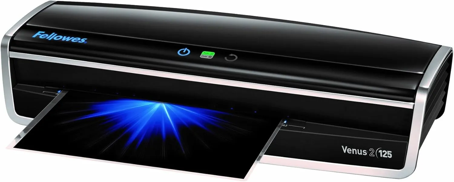 Fellowes Laminator Venus 2 125, Rapid 30-60 Second Warm-up Laminating Machine & Thermal Laminating Pouches, Letter Size Sheets, 3mil, 300 Pack