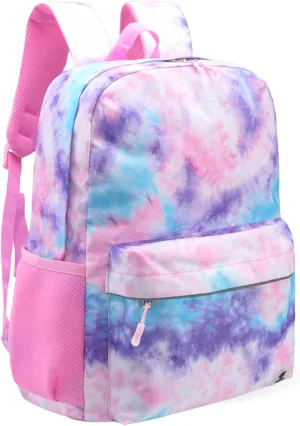 Fenrici Girls' Backpack for Kids, Tie Dye Backpack for Girls, Kids' Bookbags with Padded Laptop Compartment, Pink Backpack, Tie Dye, 17 Inch