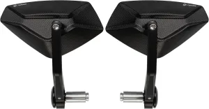 FENRIR Motorcycle Handlebar Bar End Mirror CNC Aluminum Black Cafe Racer Anti-vibration Anti-glare Large field of view universal 7/8" 22MM For Sport Naked Street Bike Cruiser Scooter