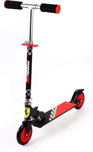 Ferrari Kick-Scooter for Kids, Foldable Scooter Portable Scooter Adjustable Height Kids Scooter for Boys Girls Age 3-10