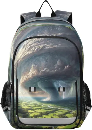 Field Storm Tree Backpack for Girls Boys School Carry-On Weekender Bag Middle Bookbag for Travel Teens Students Kids
