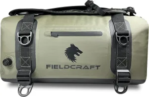 FIELDCRAFT SEA WOLF Waterproof Duffel Bag Inflatable Duffle Bag Backpack with Shoulder Straps for Outdoor Water Sports, Diving, Boating, Fishing, Kayaking, Camping, Hiking (Green, 60L)