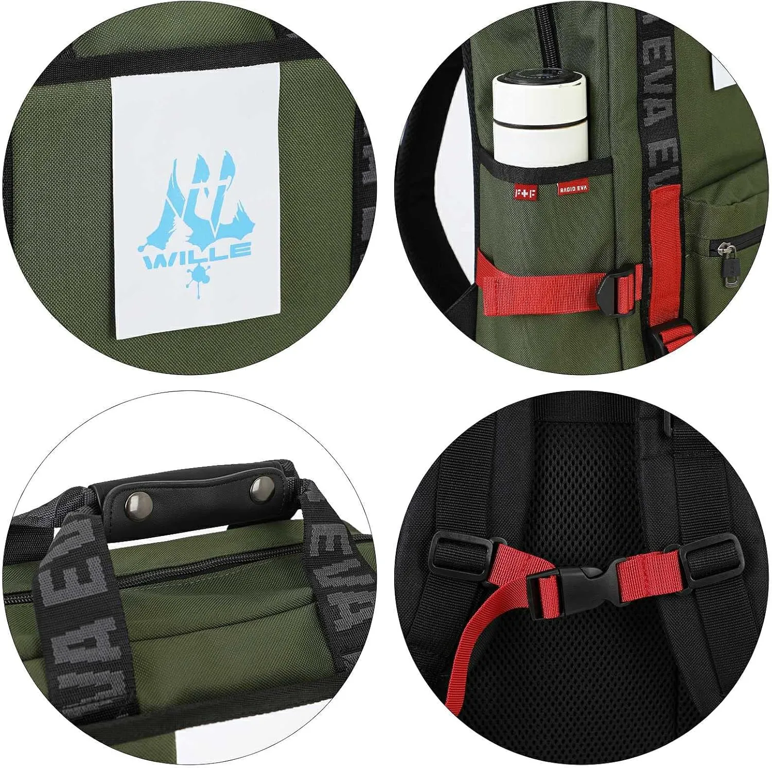FIREFIRST Neon Genesis Evangelion Backpack 15.6” Laptop Backpacks Travel Leisure Backpack