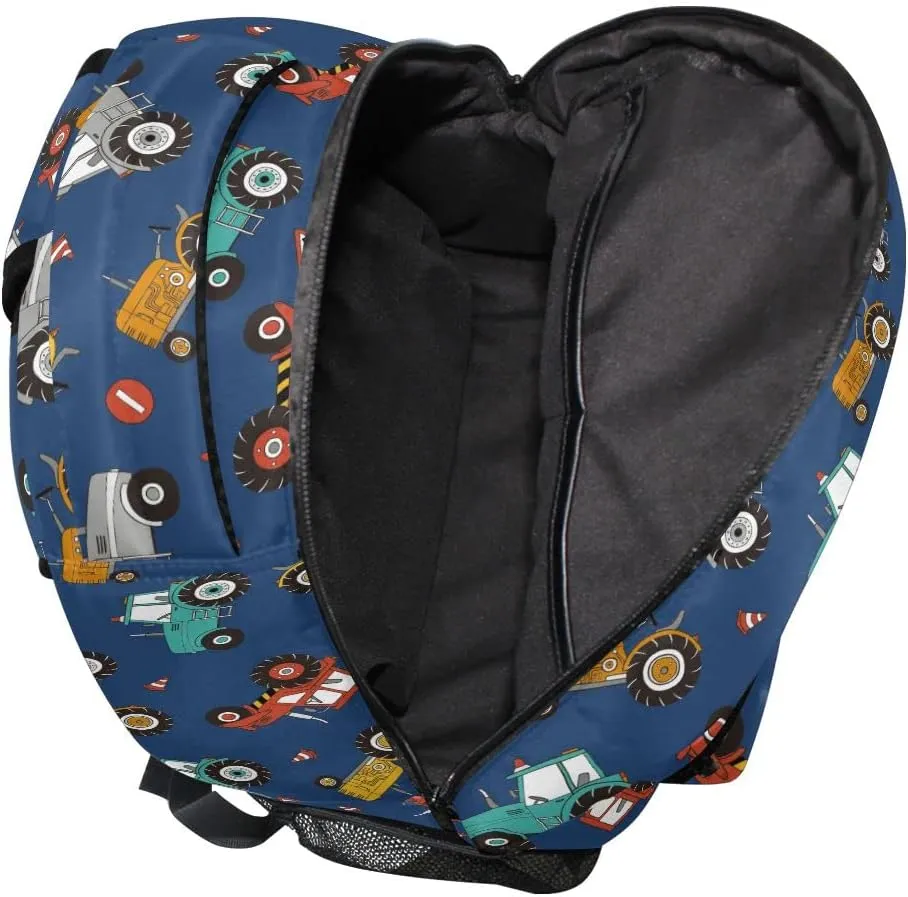 Fisyme Farm Tractors Backpack Laptop Bag Daypack Travel Hiking School Backpacks for Men Women Kids Girls Boys