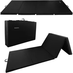 ​Fitvids Folding Exercise Gymnastics Mat, 4'x8'x2" Gym Workout Mat with Carrying Handles 4-Fold High-Density Anti-Tear Portable Fitness Aerobics Mats for Home Gym Yoga Pilates Tumbling MMA Core Training, Multiple Colors