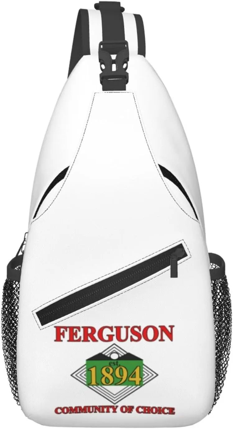 Flag Of Ferguson, Missouri Crossbody Bags For Women Men Chest Backpack Gym Shoulder Bag Travel Outdoor Sports Casual Crossbody Bags