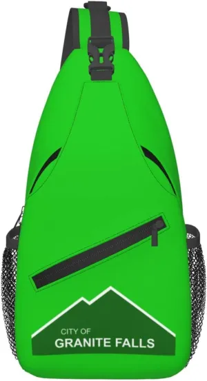 Flag Of Granite Falls, Washington Crossbody Bags For Women Men Chest Backpack Gym Shoulder Bag Travel Outdoor Sports Casual Crossbody Bags