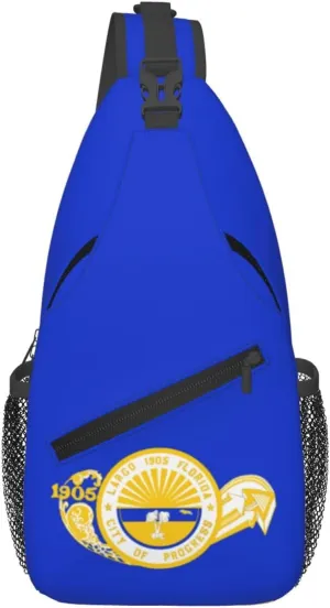 Flag Of Largo, Florida Crossbody Bags For Women Men Chest Backpack Gym Shoulder Bag Travel Outdoor Sports Casual Crossbody Bags
