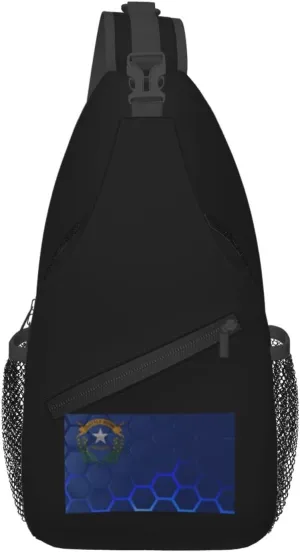 Flag Of Nevada Crossbody Bags For Women Men Chest Backpack Gym Shoulder Bag Travel Outdoor Sports Casual Crossbody Bags