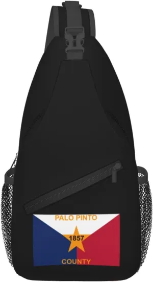 Flag Of Palo Pinto County, Texas Crossbody Bags For Women Men Chest Backpack Gym Shoulder Bag Travel Outdoor Sports Casual Crossbody Bags