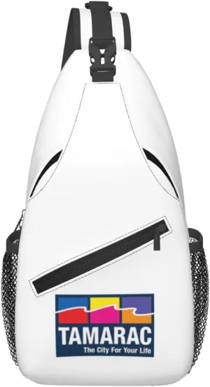 Flag Of Tamarac, Florida Crossbody Bags For Women Men Chest Backpack Gym Shoulder Bag Travel Outdoor Sports Casual Crossbody Bags