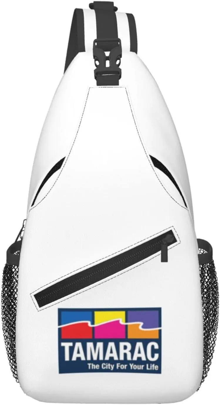 Flag Of Tamarac, Florida Crossbody Bags For Women Men Chest Backpack Gym Shoulder Bag Travel Outdoor Sports Casual Crossbody Bags