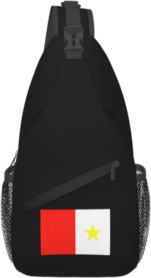 Flag of the Chittagong Hill Tracts Shanti Bahini Crossbody Bags For Women Men Chest Backpack Gym Shoulder Bag Travel Outdoor Sports Casual Crossbody Bags