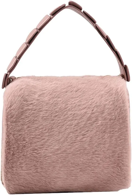 Fluffy Handbag for Women Soft Plush Shoulder Bag Cute Fuzzy Crossbody Bag Furry Top Handle Bag Mittlere Messenger Bag