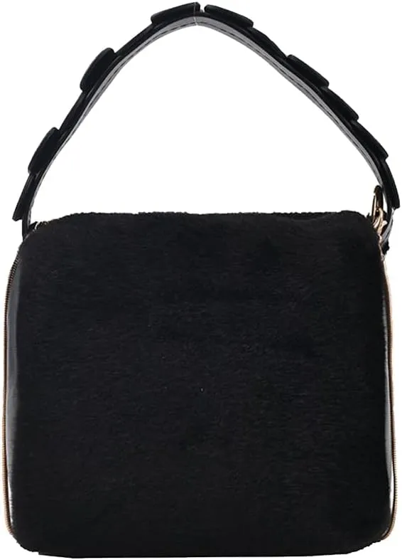 Fluffy Handbag for Women Soft Plush Shoulder Bag Cute Fuzzy Crossbody Bag Furry Top Handle Bag Mittlere Messenger Bag