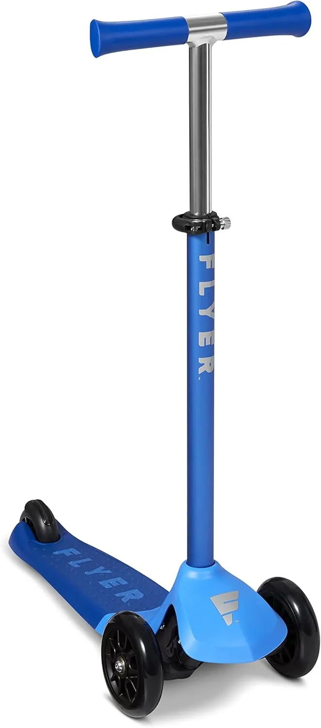 Flyer Glider Pro, Radio Flyer Lean to Steer Kids Scooter, Blue, for Kids Ages 5  Years