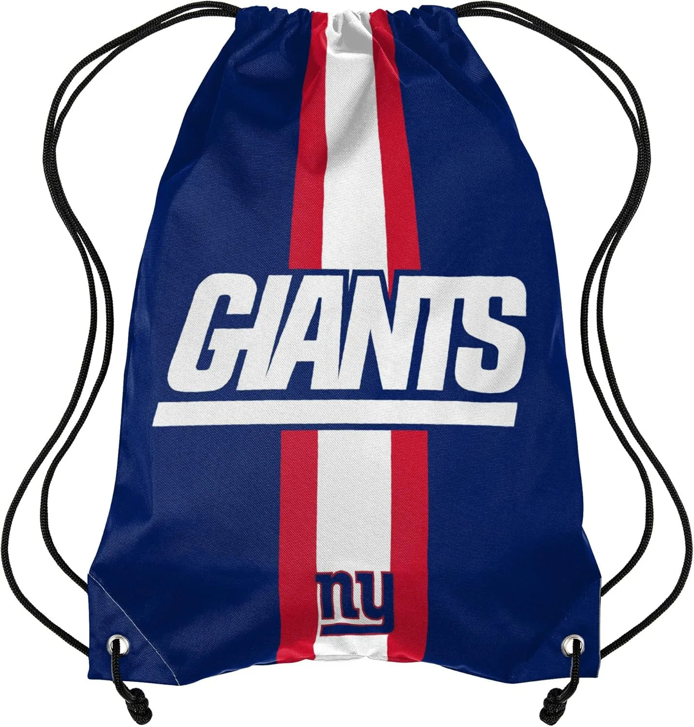 FOCO NFL Team Logo Travel Gym Bag Drawstring Backpack, Stripe Wordmark, One Size