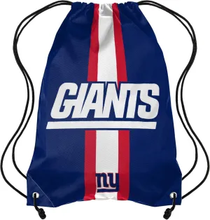 FOCO NFL Team Logo Travel Gym Bag Drawstring Backpack, Stripe Wordmark, One Size