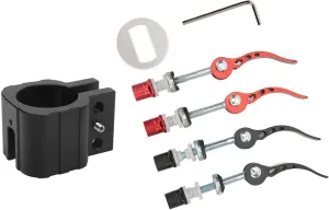 Folding Clamp Electric Scooter Rugged Lock Attachment Zero 8X 10X 11X (Black)