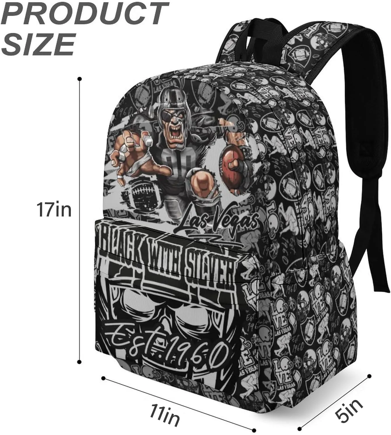 Football Sport Backpack, Laptop Backpacks for Men Women, Mothers Day Football Gifts for Team Fans, Large Capacity Travel Gym Casual Bag
