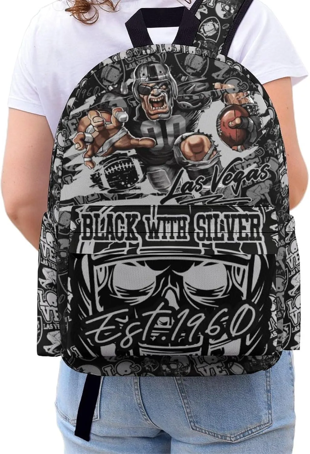 Football Sport Backpack, Laptop Backpacks for Men Women, Mothers Day Football Gifts for Team Fans, Large Capacity Travel Gym Casual Bag